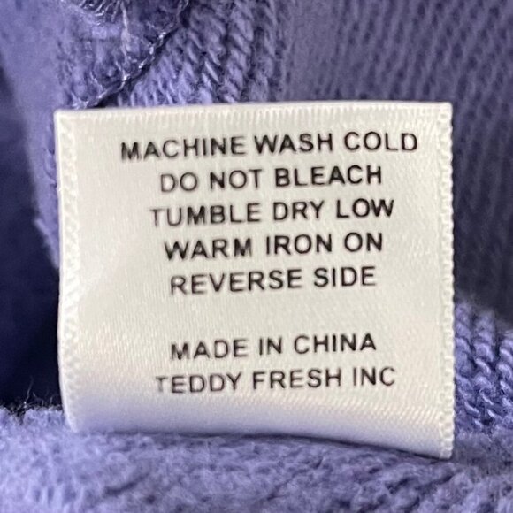 Teddy Fresh Hoodie Small Colorblock Pastel Pullover Logo Patch Unisex Cotton - Picture 9 of 9